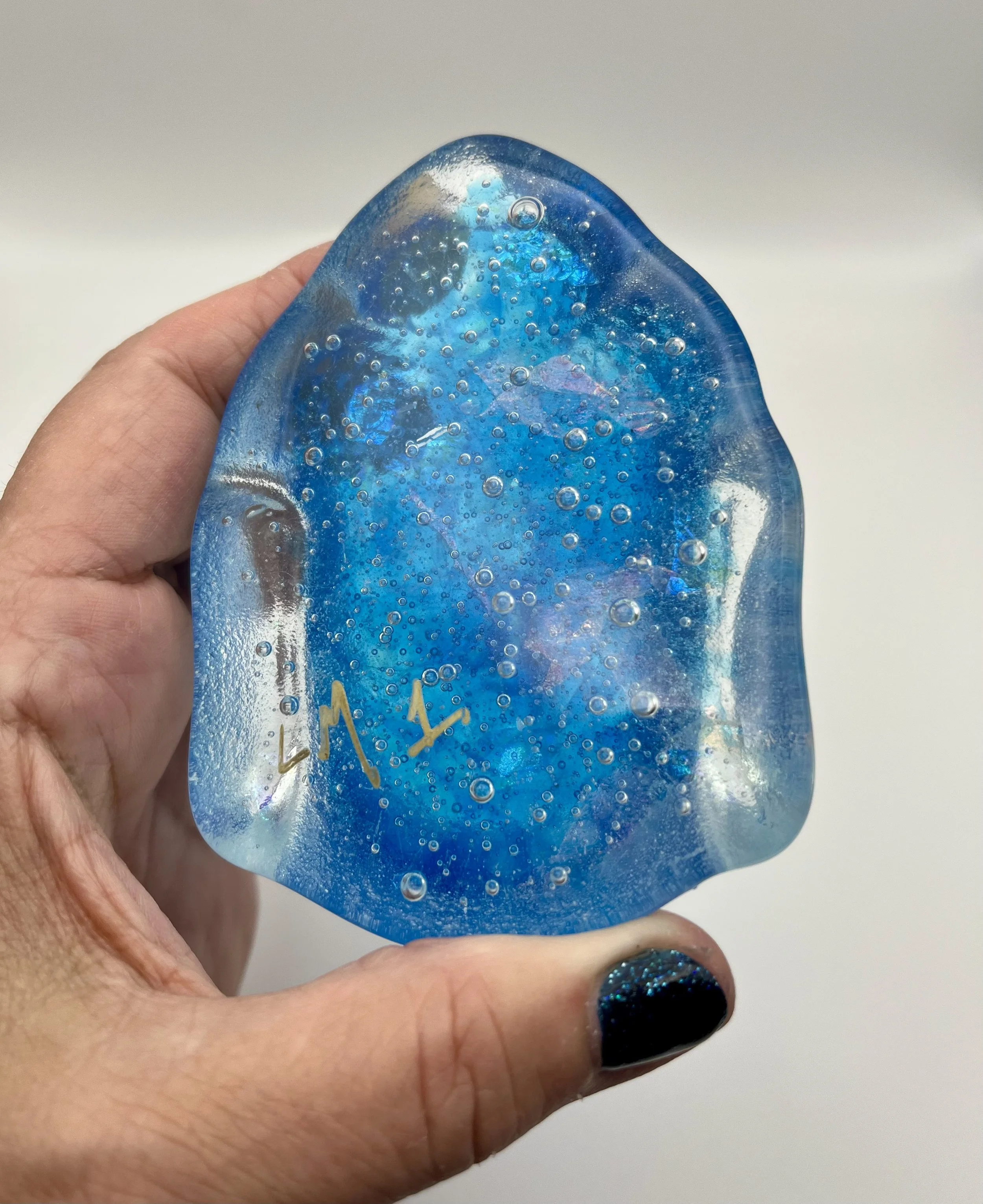 Dichroic Glass Buddha Objet d'Art Keepsake - NFS