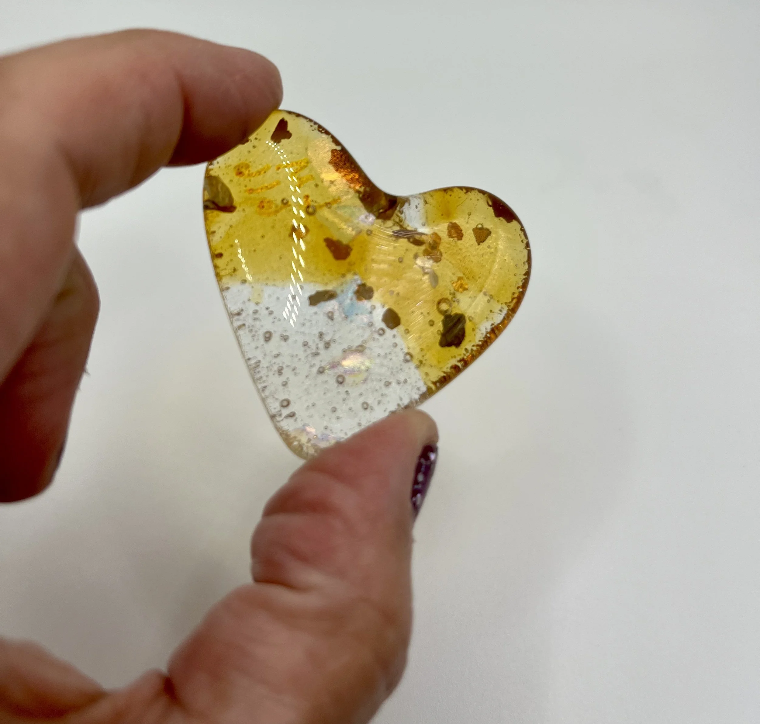 Dichroic Glass Heart Objet d'Art Keepsake #616 SOLD