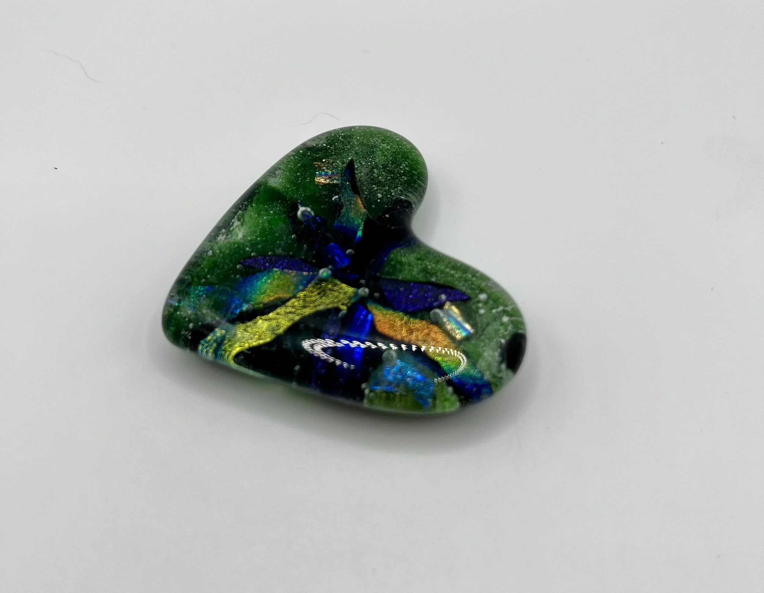 Dichroic Glass Heart Objet d'Art Keepsake #625 - SOLD