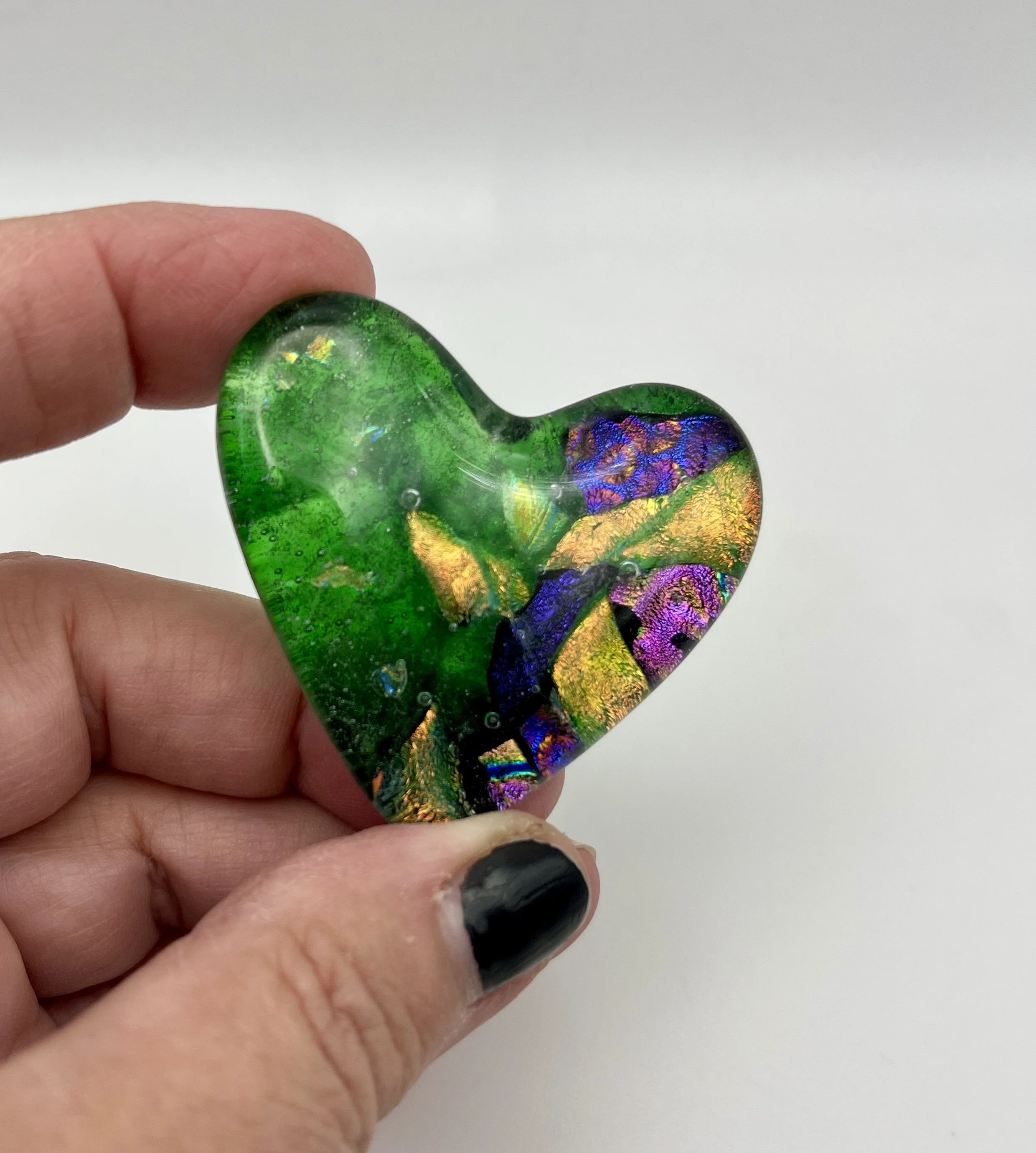Dichroic Glass Heart Objet d'Art Keepsake #660