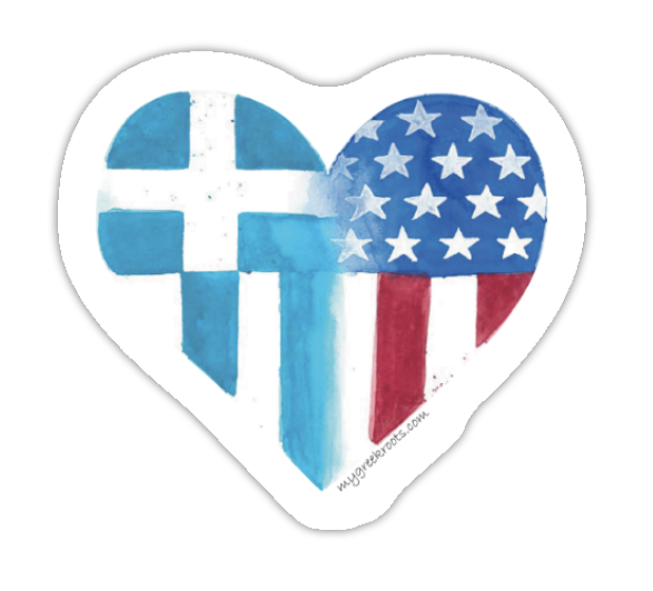 My Greek Roots Vinyl Sticker