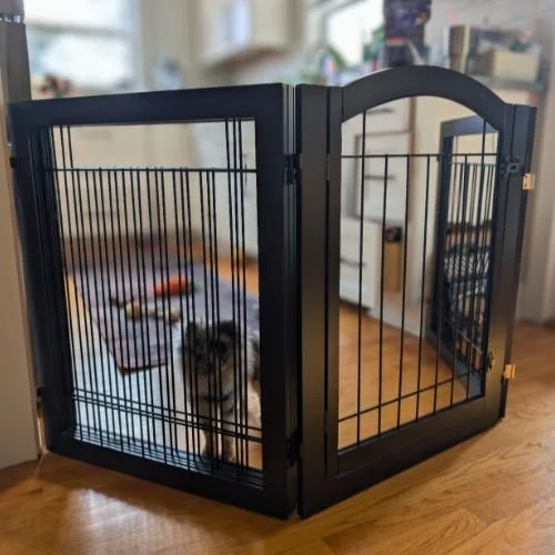 PAWLAND extra wide freestanding dog pen with gate