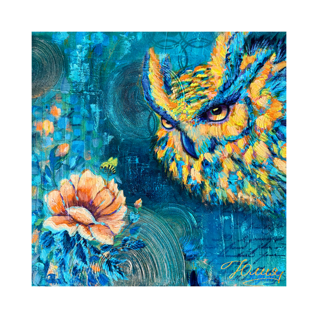 “A CURIOUS ENCOUNTER”  12inx12in