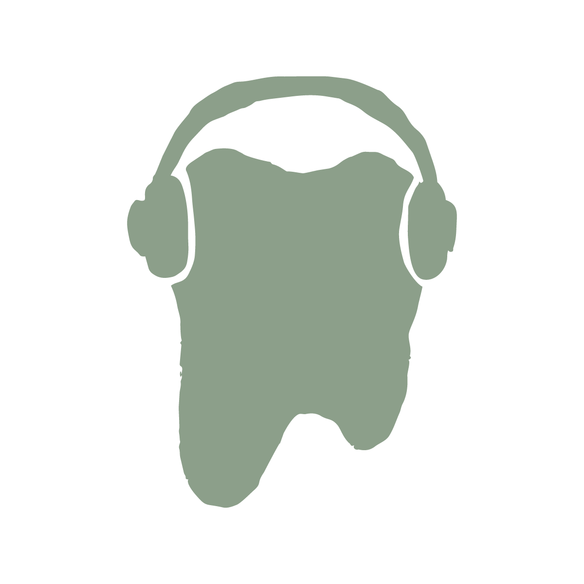 Illustration of a tooth wearing headphones to represent sensory-friendly dental.