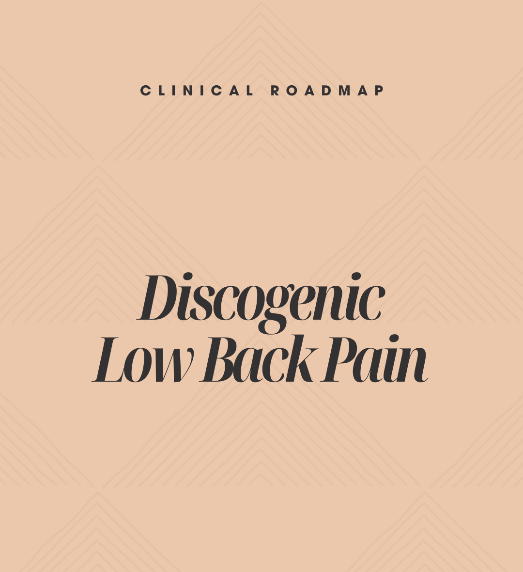 Clinical Roadmap: Discogenic Low Back Pain