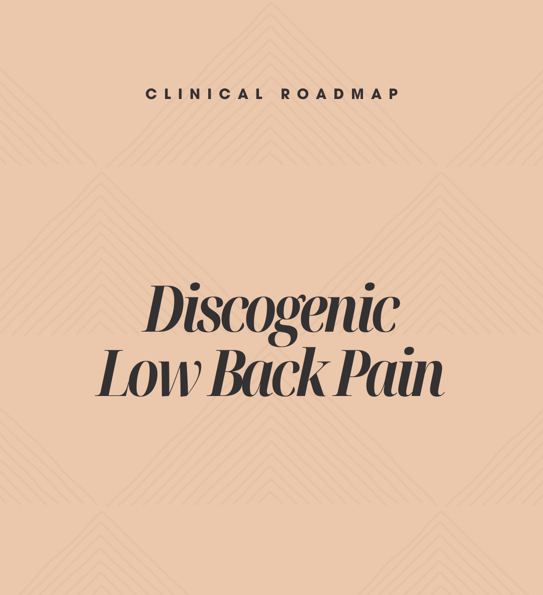 Clinical Roadmap: Discogenic Low Back Pain