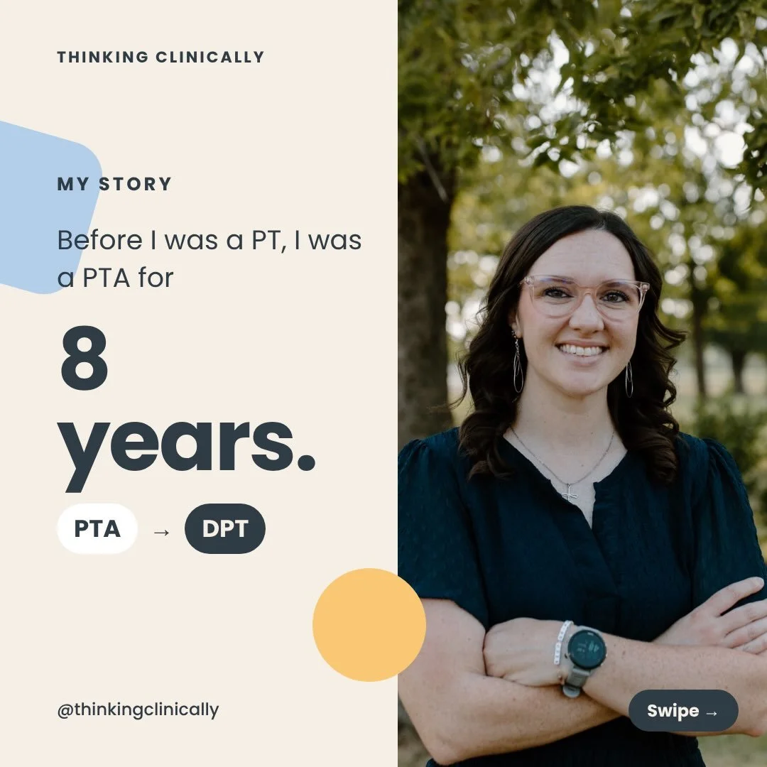 My journey through physical therapy started like a lot of PTs&rsquo;. I started as a tech during college. After finishing my bachelor&rsquo;s in exercise science, I went to my alma mater&rsquo;s PTA program. It was an accelerated 10 months, and I sta