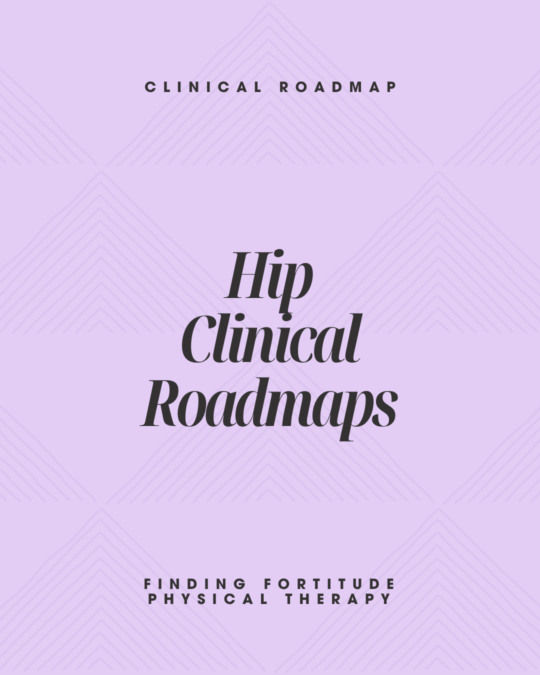 Hip Clinical Roadmaps