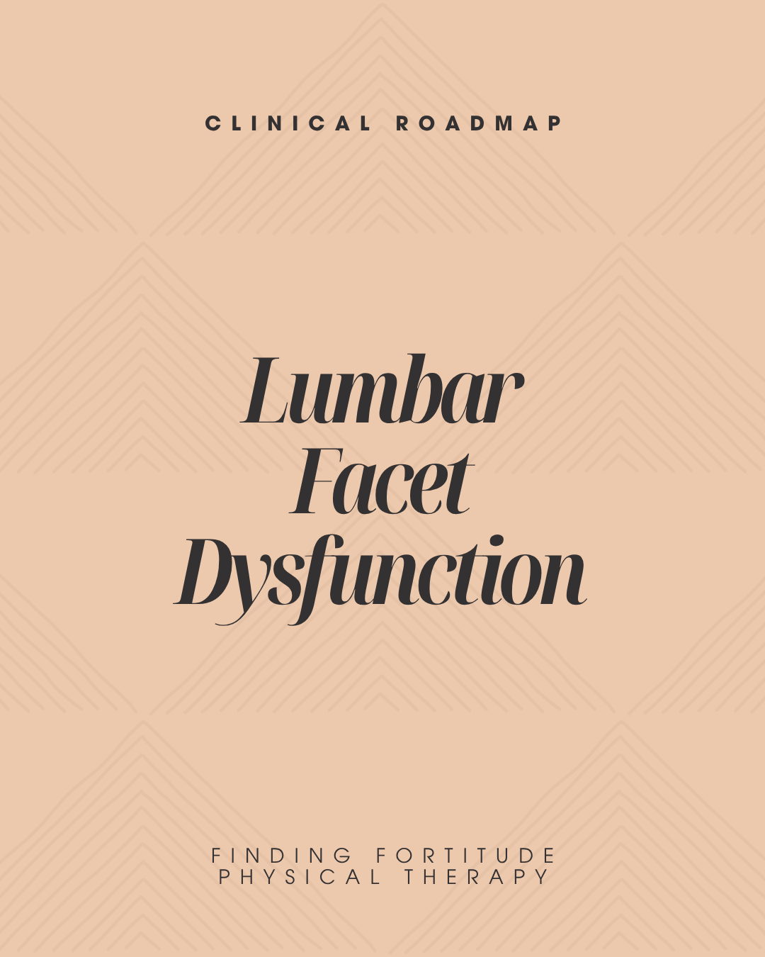 Clinical Roadmap: Recognizing Lumbar Facet Dysfunction