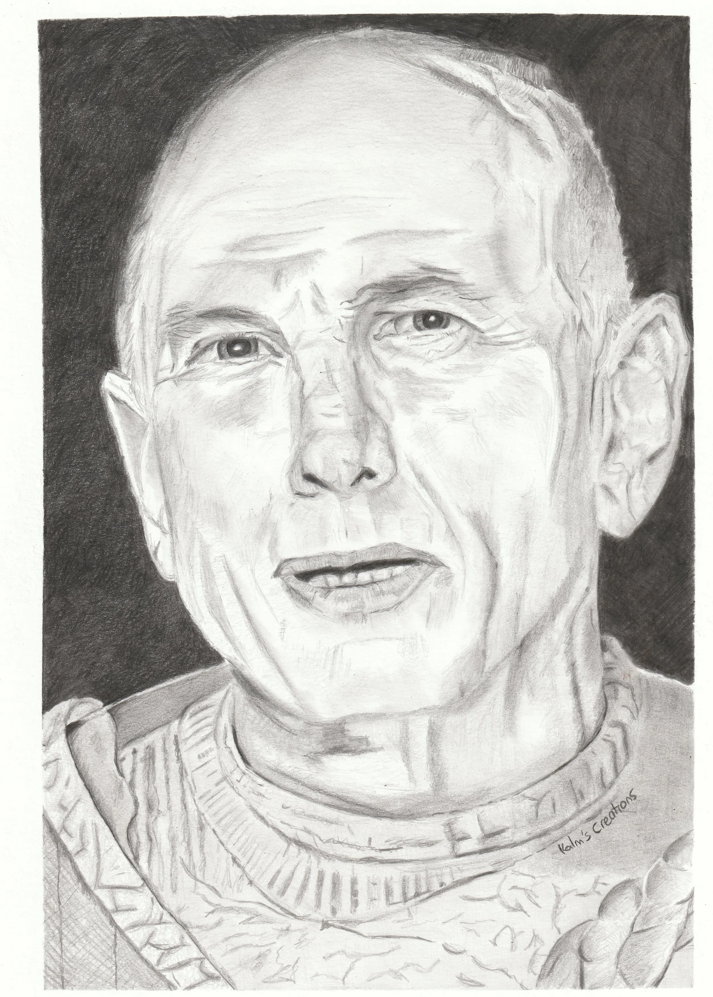 Graphite on A4 paper. Character Jacob Carter from television show  Sg1 (Stargate).