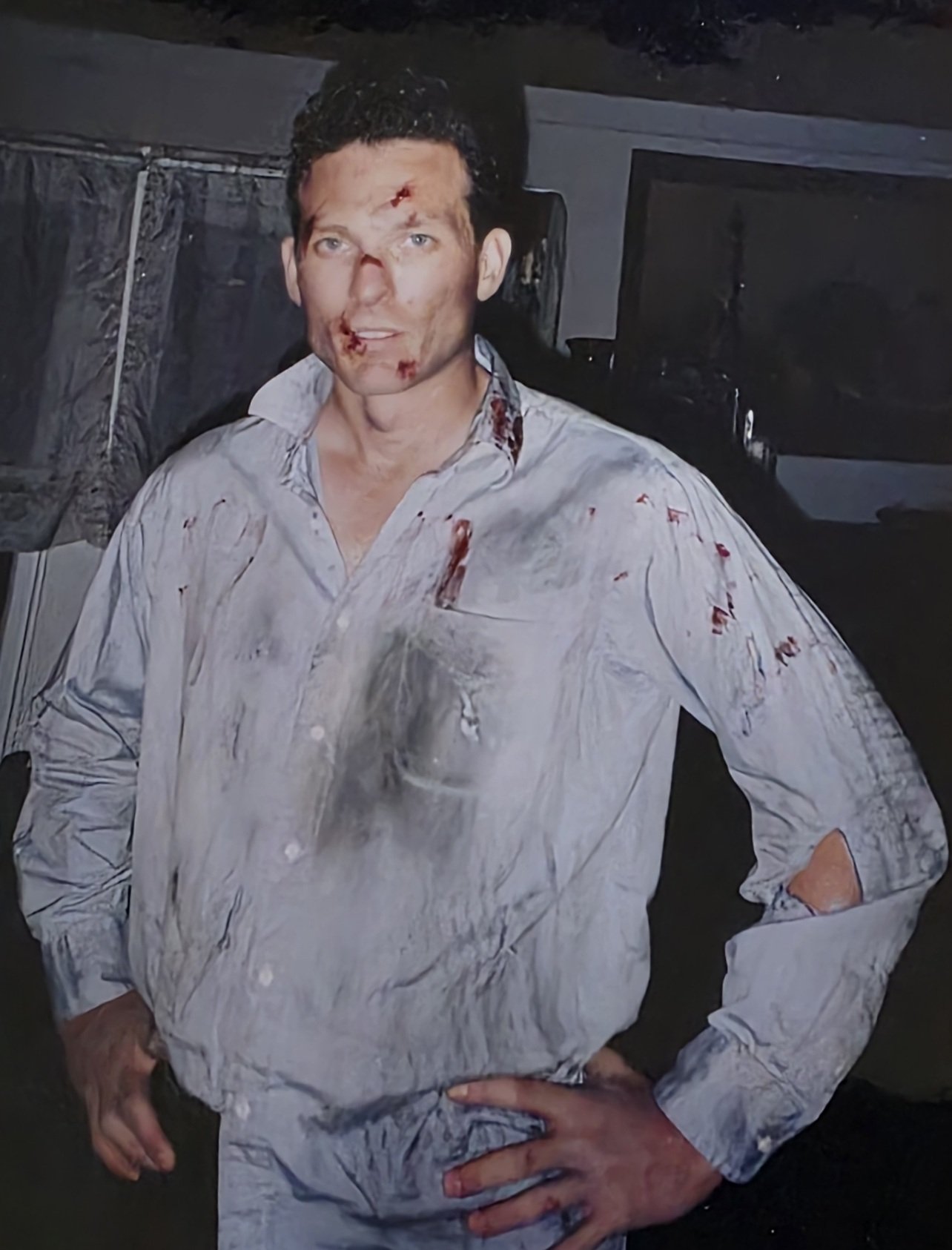 Anthony A. Snow doing stunt work for the feture film The Barrow Gang