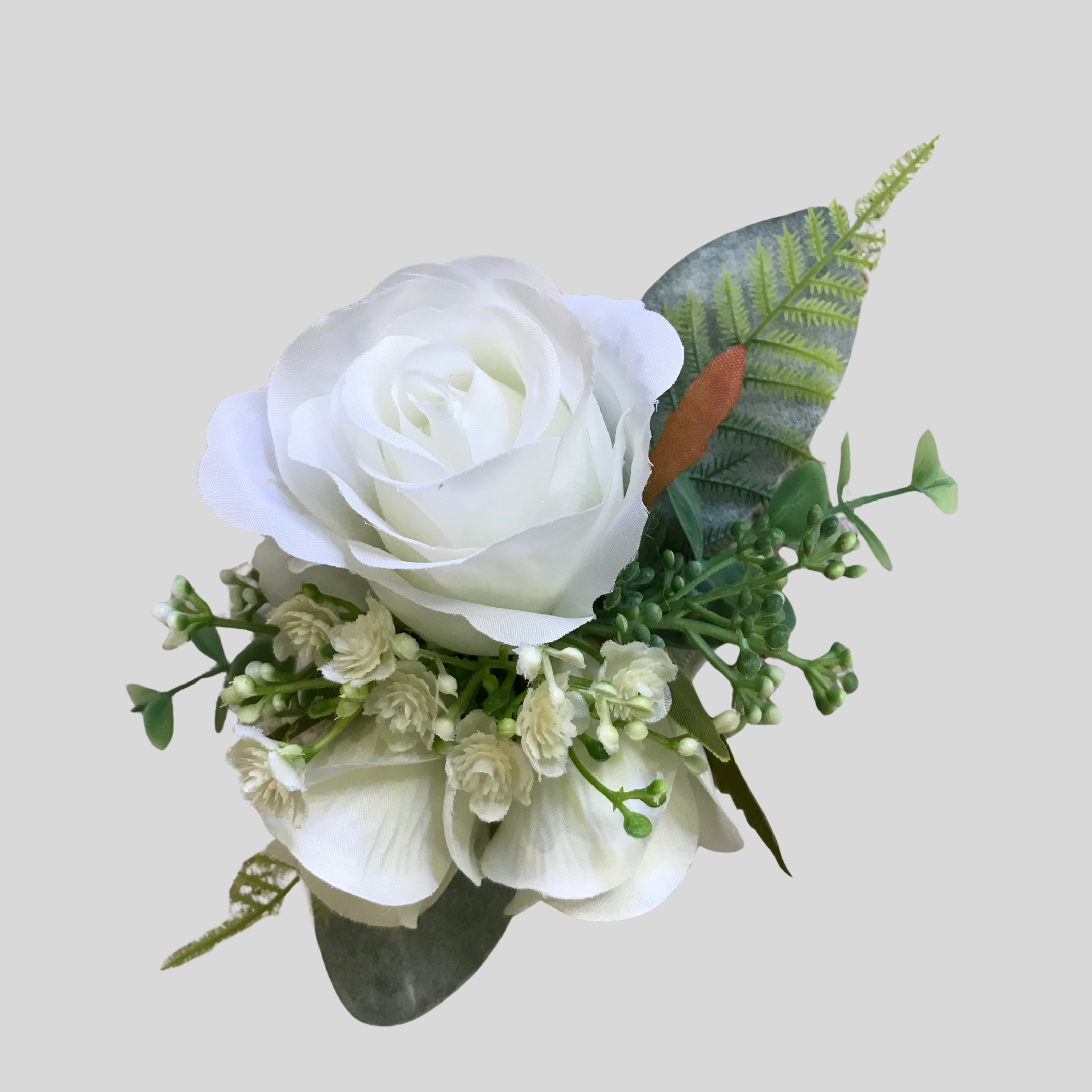 Wedding dog white flower corsage