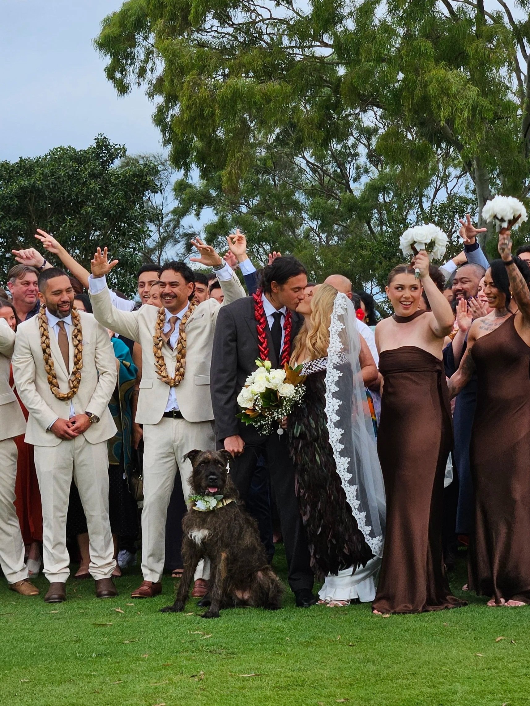 Ruby did what she loves best — being with her humans! She happily mingled with guests big and small before and after the ceremony, soaking up all the love and attention while we kept an eye on her and made sure she was happy and comfortable throughou