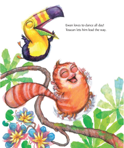 Sarah Davis Ewan Likes to Dance All Day 50x57cm NFS.png