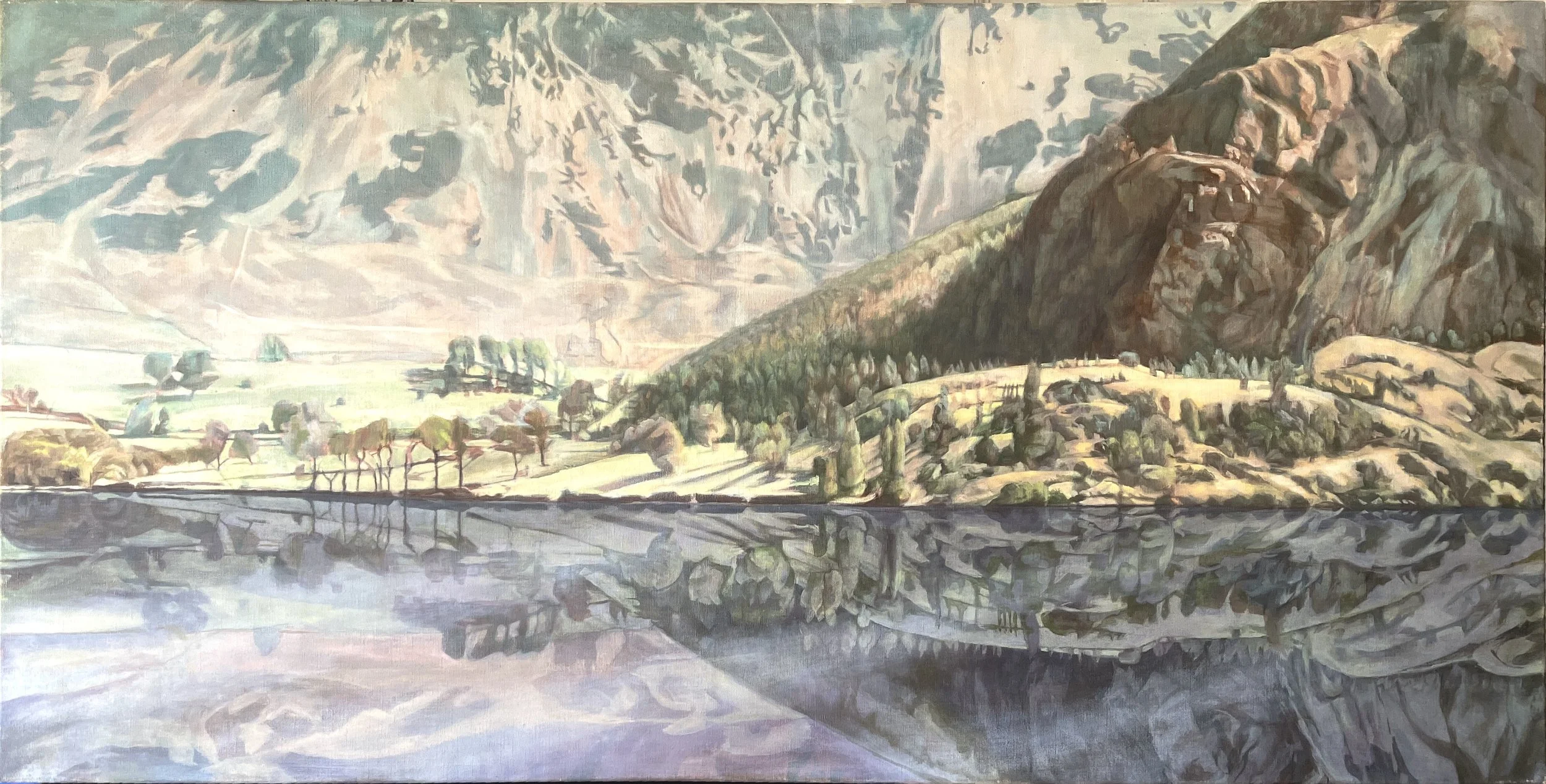 Bronwen Bassett Lake Ellesmere 152cm x 76cm oil on linen $3000.png