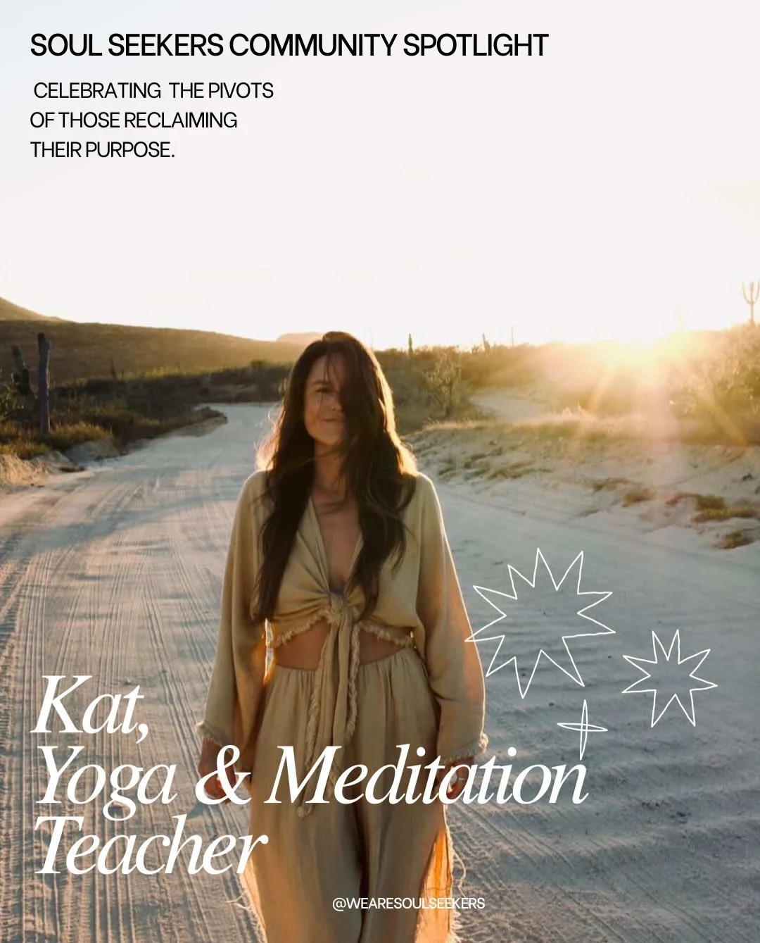 This weeks @wearesoulseekers_ Spotlight! 

The incredible&hellip;

✨Kat✨

An absolute inspiration to us all, taking a huge leap not only professionally but personally to go sober, move countries and career🤩

Such valuable advice here &ldquo;find a w
