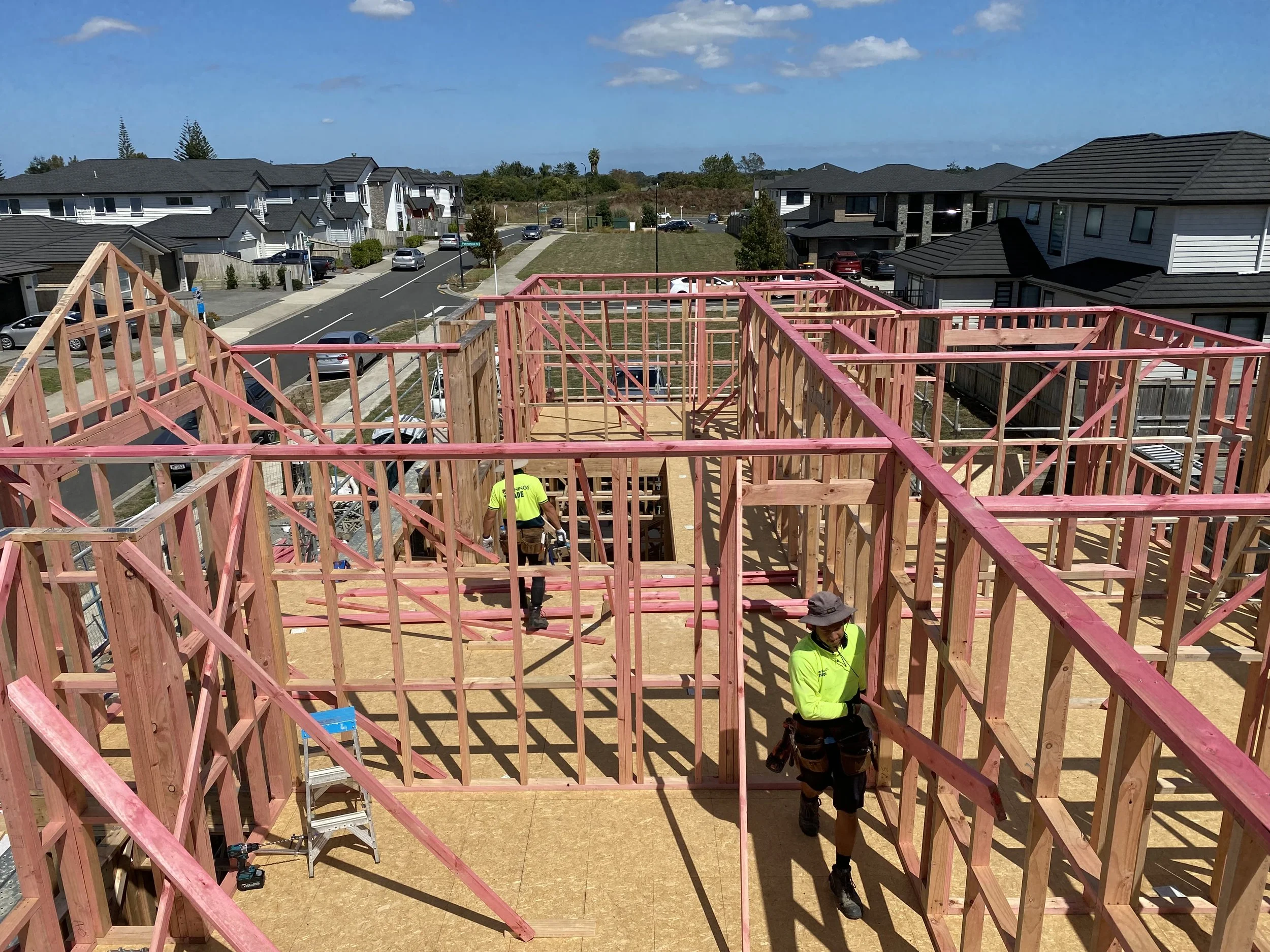 The team working at the Karaka new build in auckland