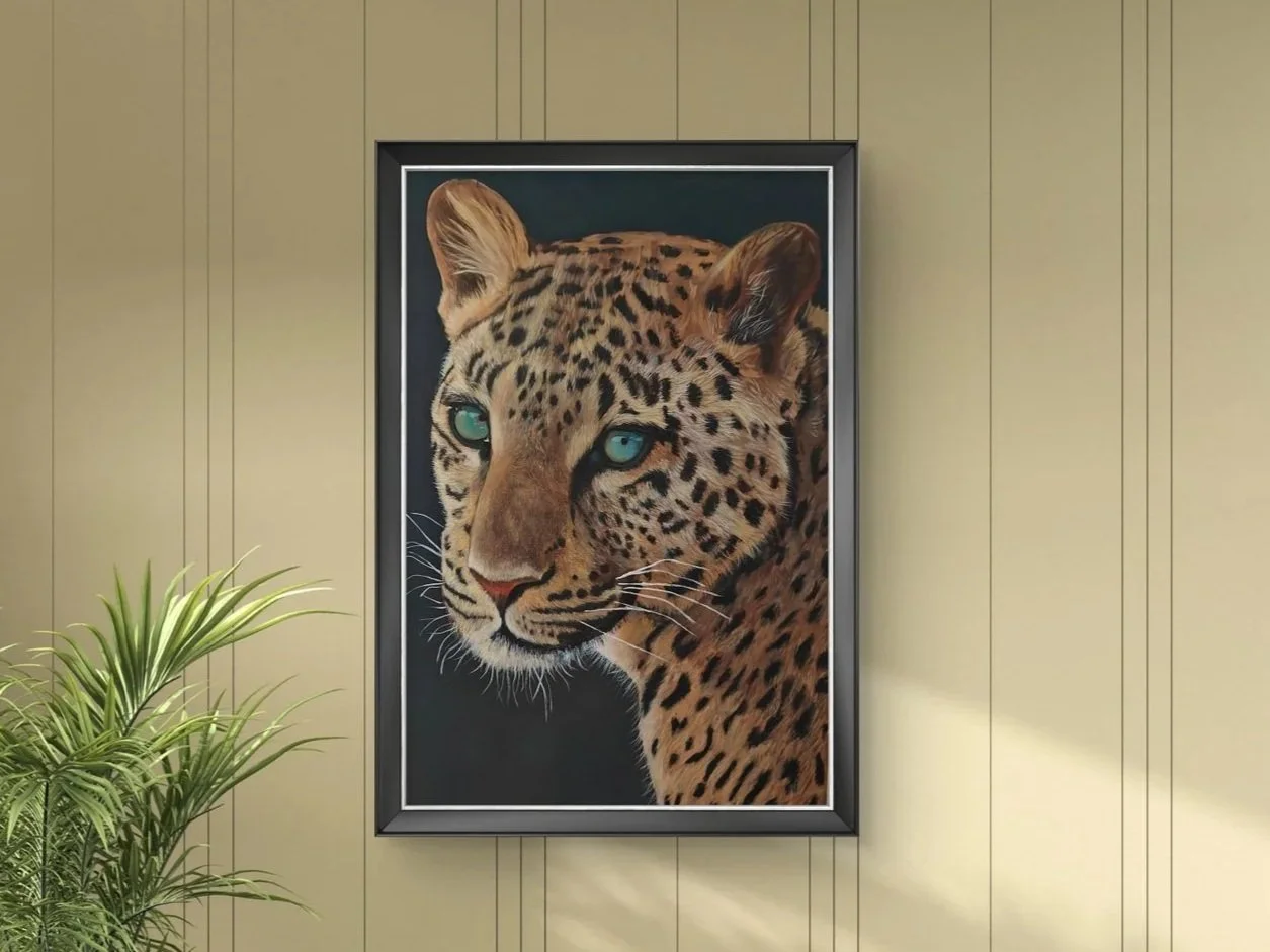 Curious blue-eyed gaze - 40 x 60 cm 