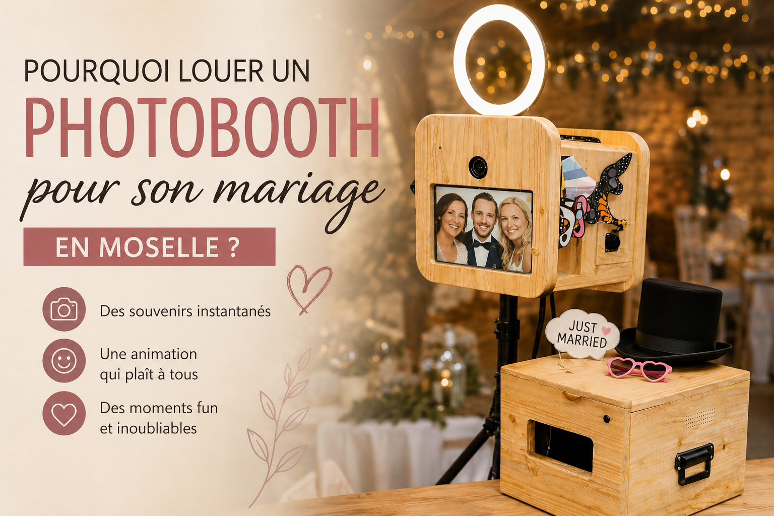 Pourquoi louer un photobooth pour son mariage en Moselle ?
