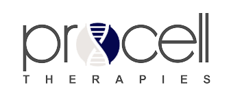 Logo for ProcCell Therapies with stylized DNA double helix in the letter 'o'