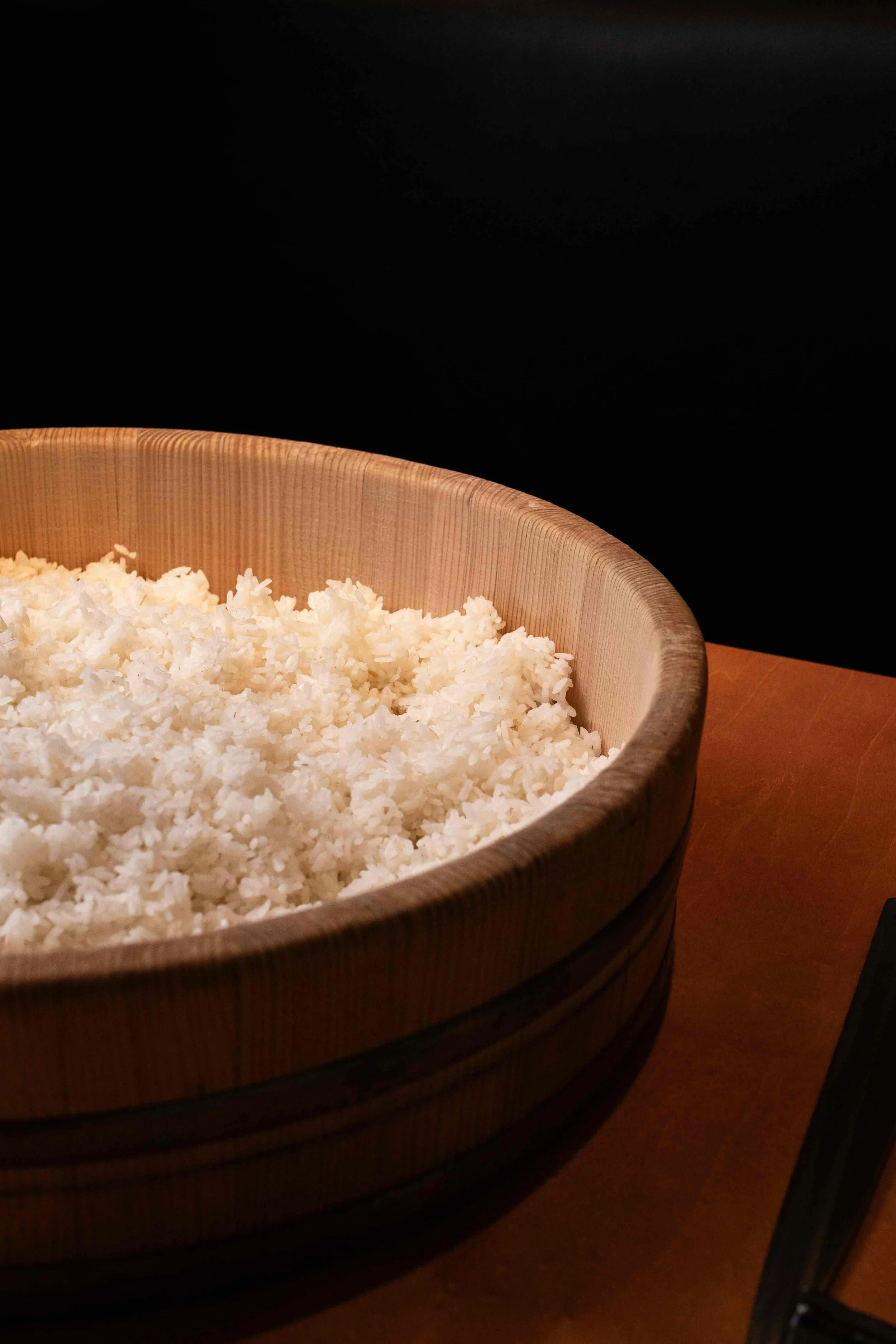 Fresh sushi rice (shari) prepared for Edomae sushi  masterclass in Tokyo