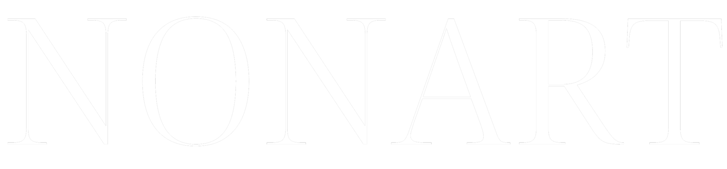 黒い背景に白い文字で「NONART」と書かれている