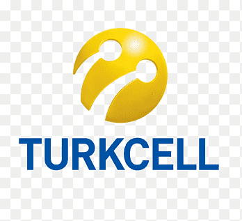 Turkcell logosu, sarı ve mavi renklerle tasarlanmış.