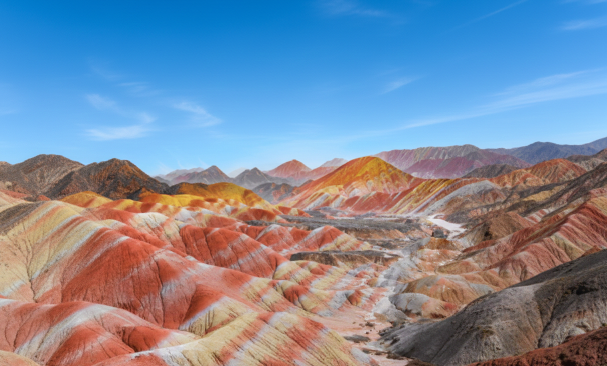 kazakistan çin renkli dağlar