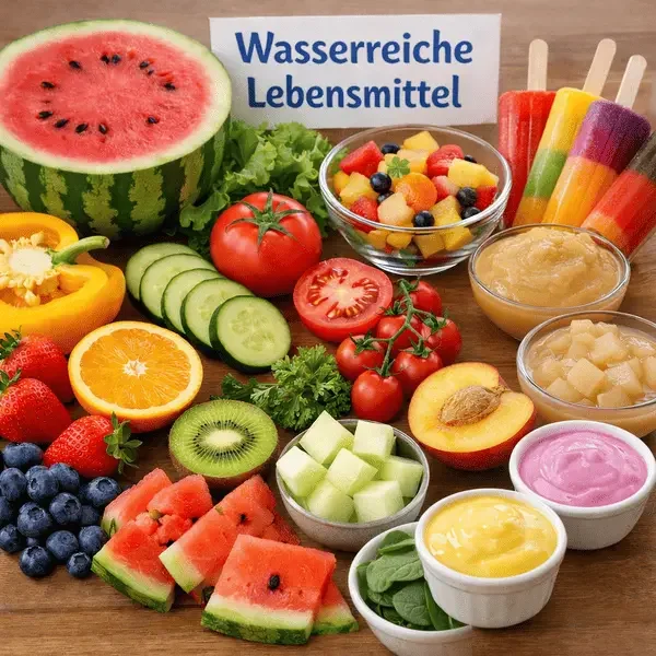 Übersicht wasserreicher Lebensmittel für Demenzkranke