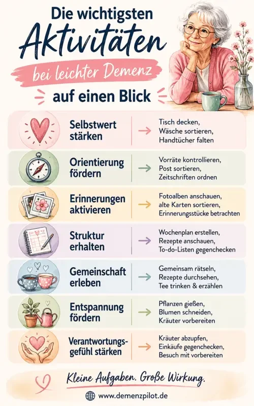 wichtige Aktivitäten bei leichter Demenz