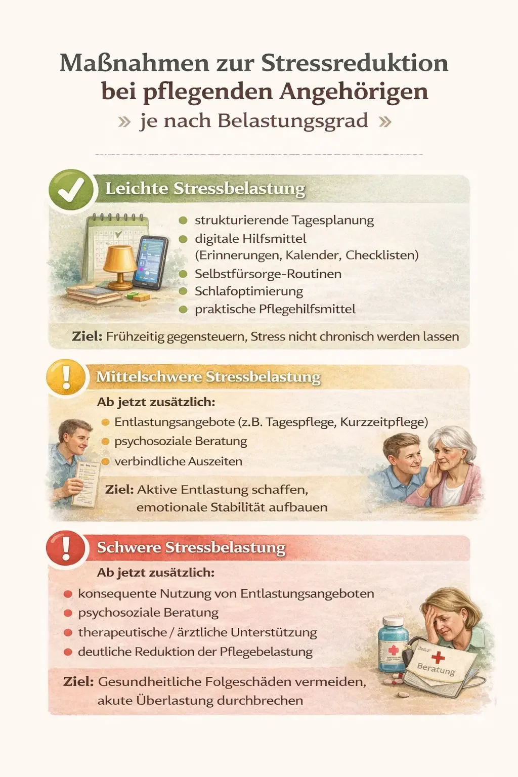 Übersicht: Maßnahmen Stressreduktion