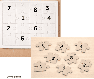 Vereinfachtes Puzzle für Demenzkranke