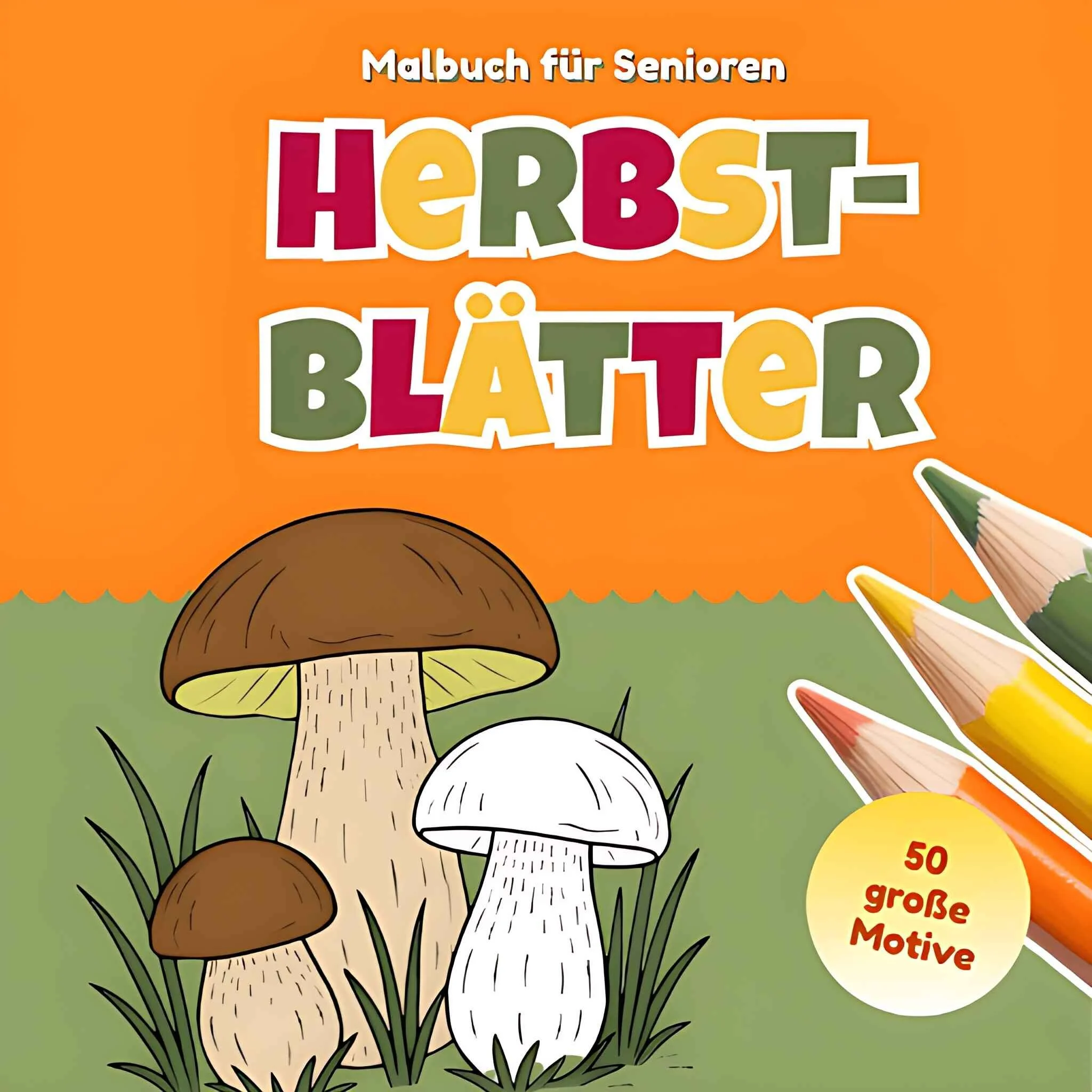 Malbuch für Senioren mit Demenz - Herbst