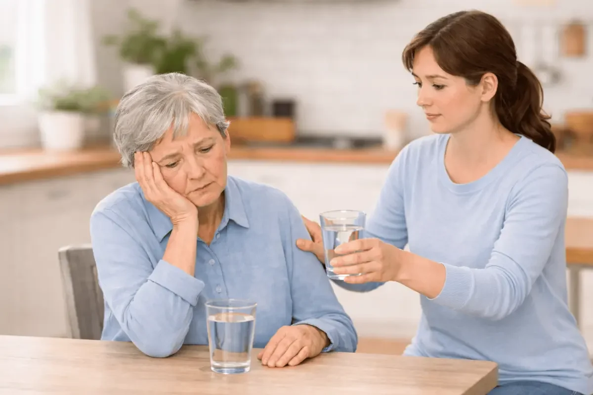 Demenzpatientin möchte nicht trinken