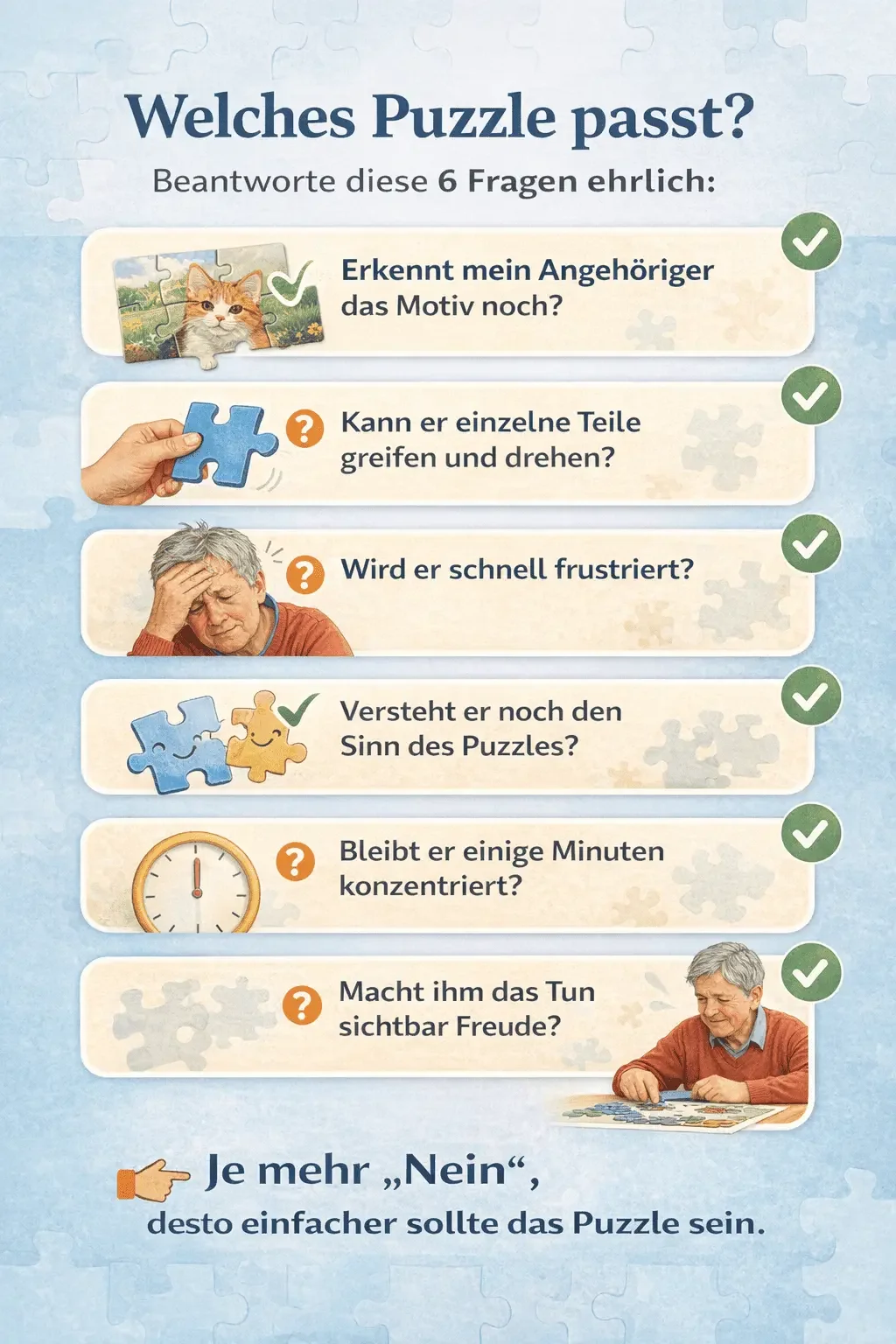Welches Puzzle passt für Demenzkranke