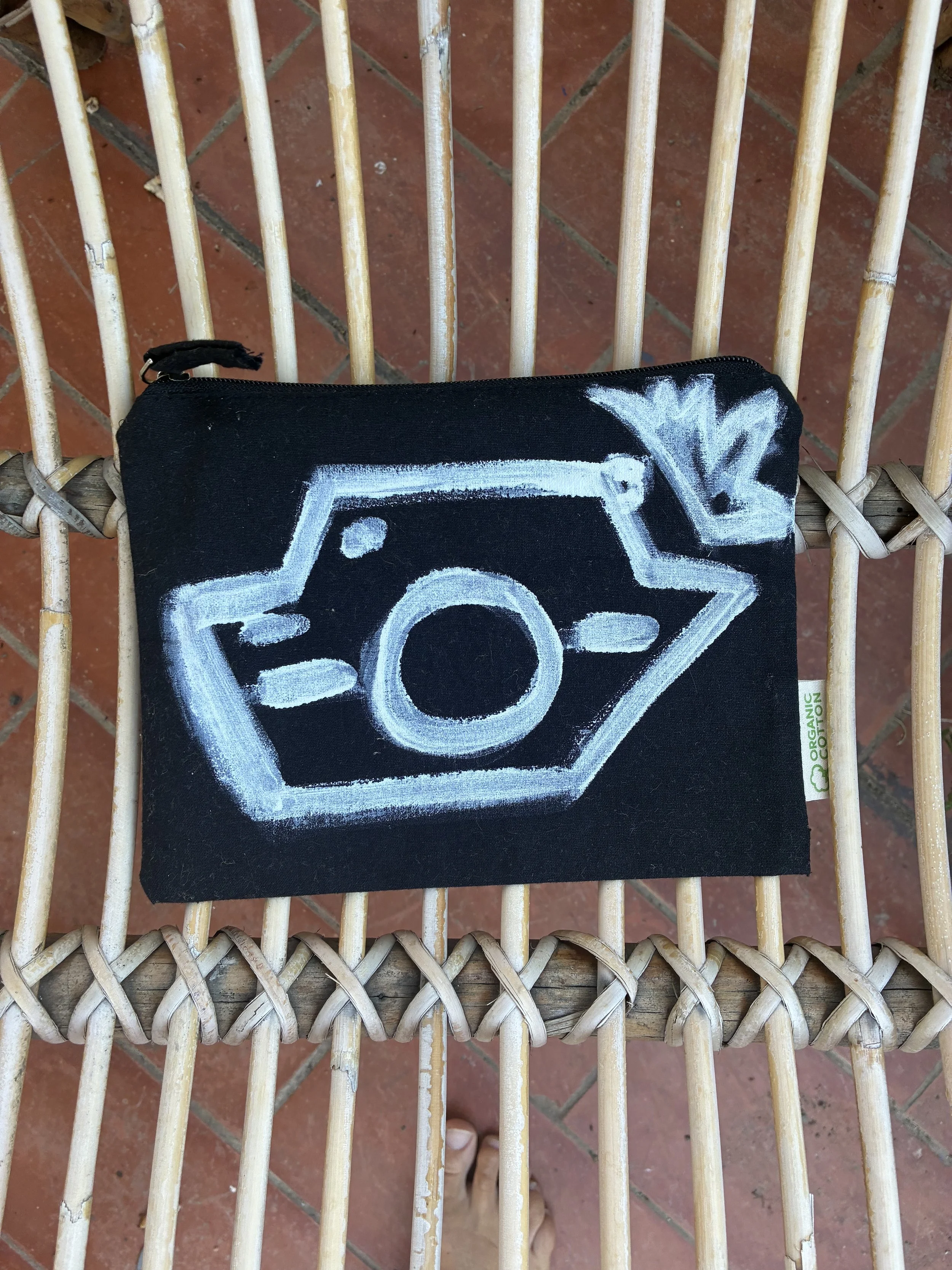 Hand painted photo pouch