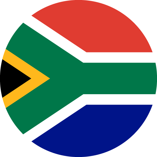South African flag in a circular design