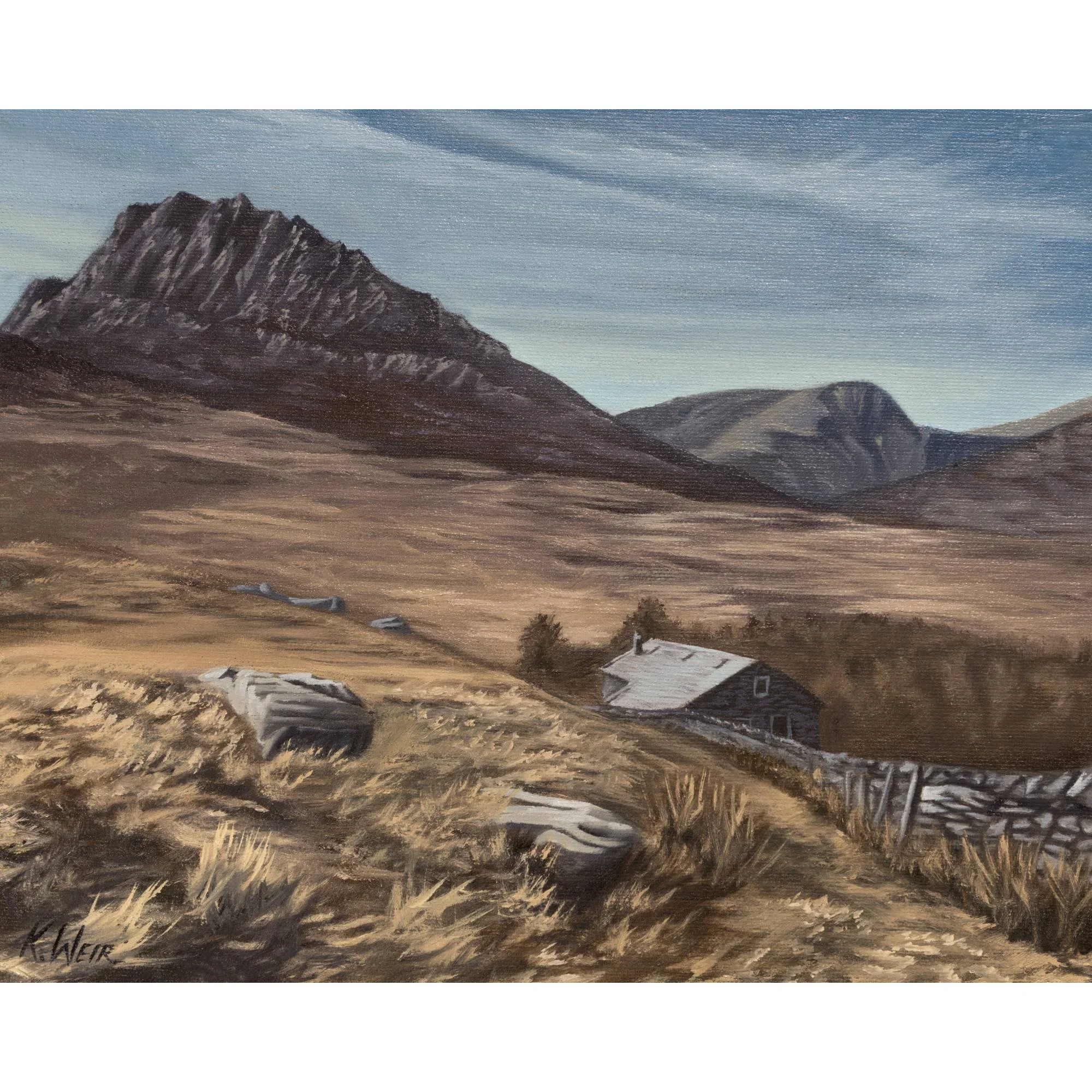 'Tryfan', Ogwen Valley, Snowdonia National Park, 30x24cm oil on board (framed)