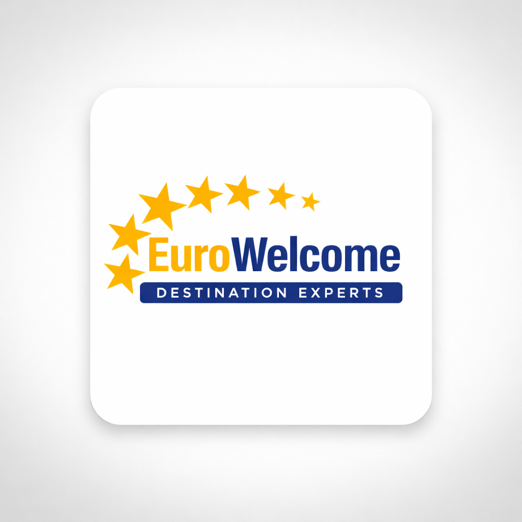 EuroWelcome logo with yellow stars and the tagline 'Destination Experts' on a white background.