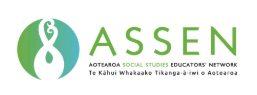 Logo of ASSEN, an organization related to social studies, educators, and the education network in New Zealand.