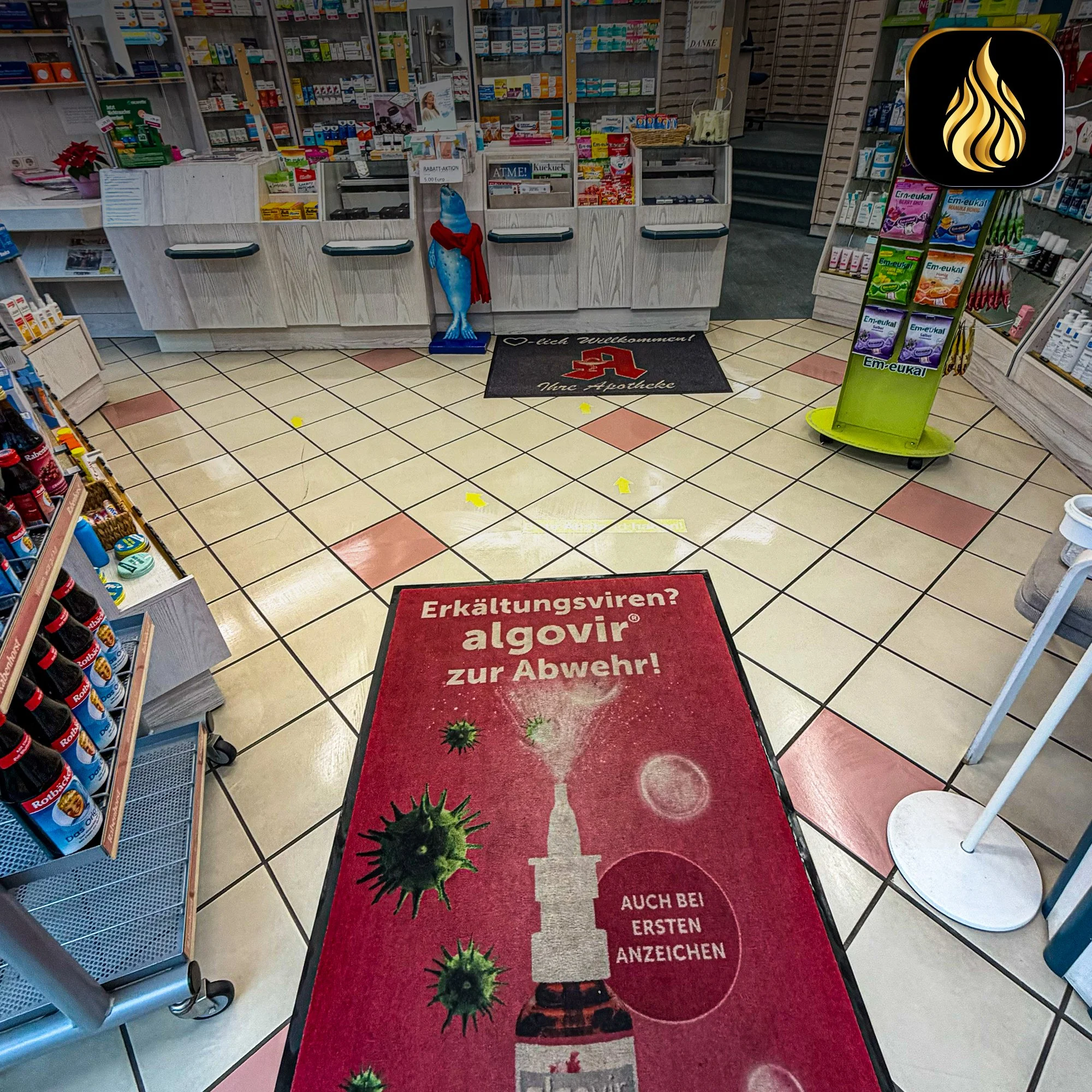 Saubere Apotheke nach professioneller Unterhaltsreinigung