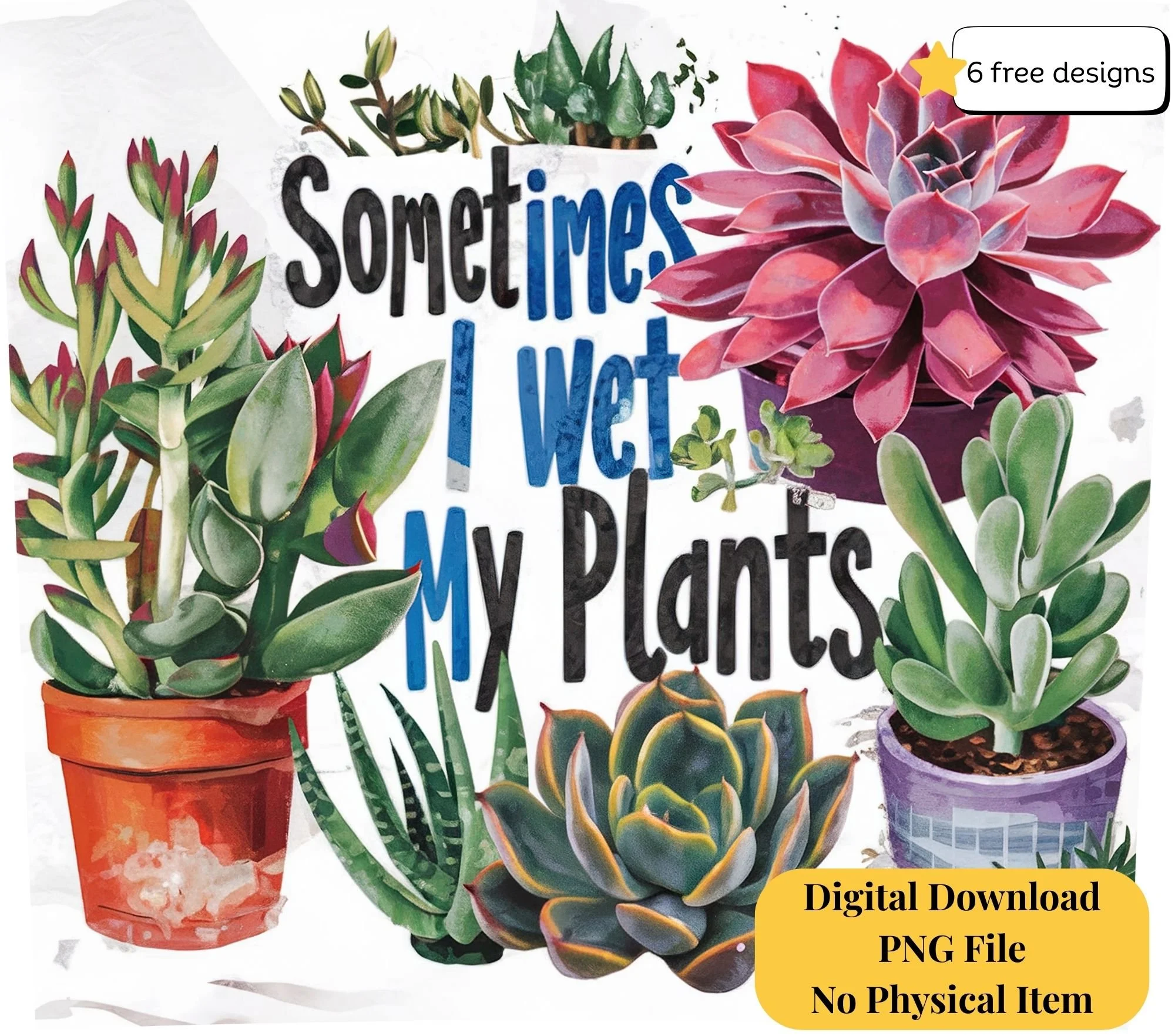 I wet my plants 20oz. Skinny Tumbler Sublimation Design Digital downloadable PNG