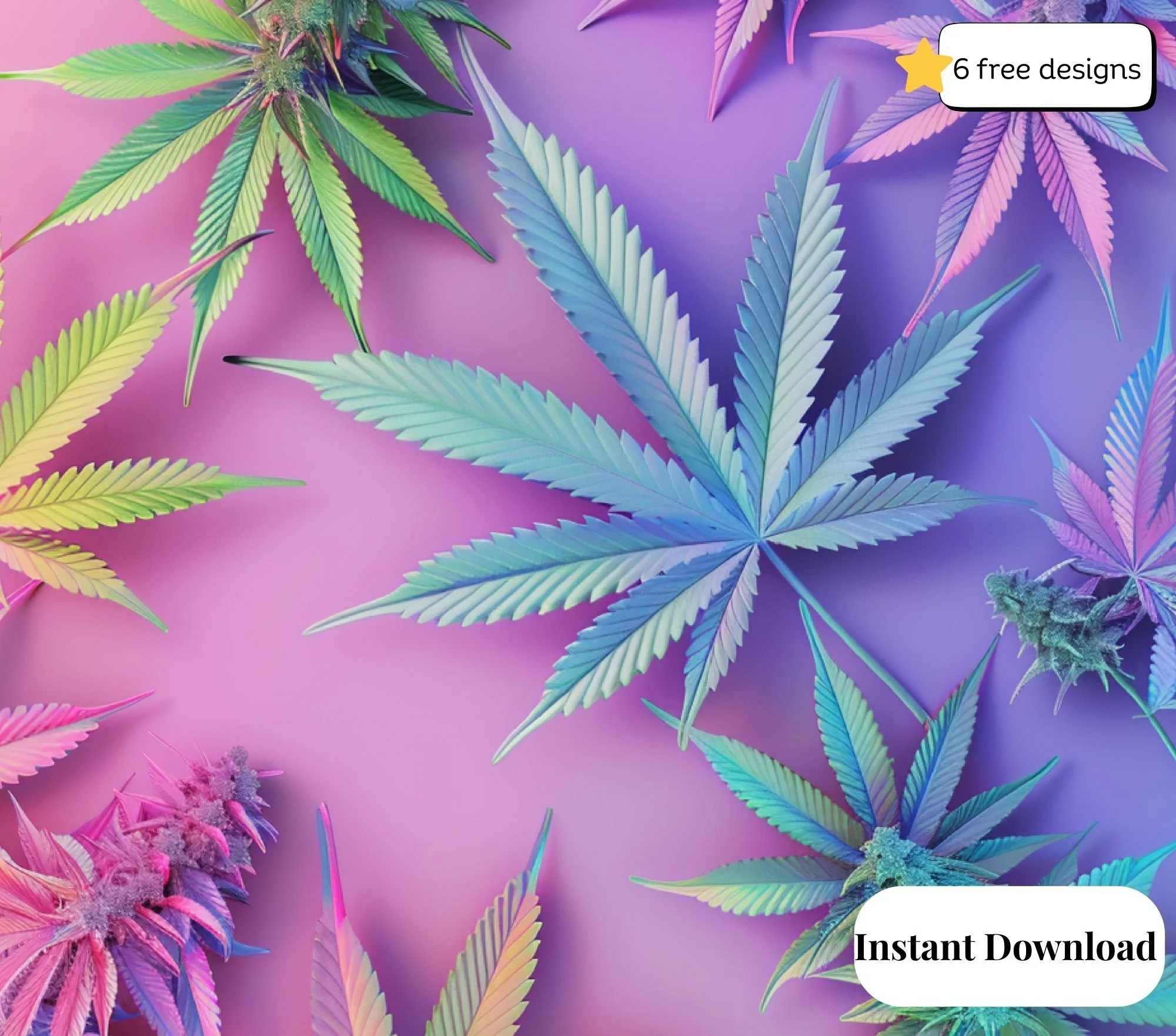 Cannabis Tumbler Sublimation Design, 20oz Skinny Tumbler Wrap (PNG Digital Download)