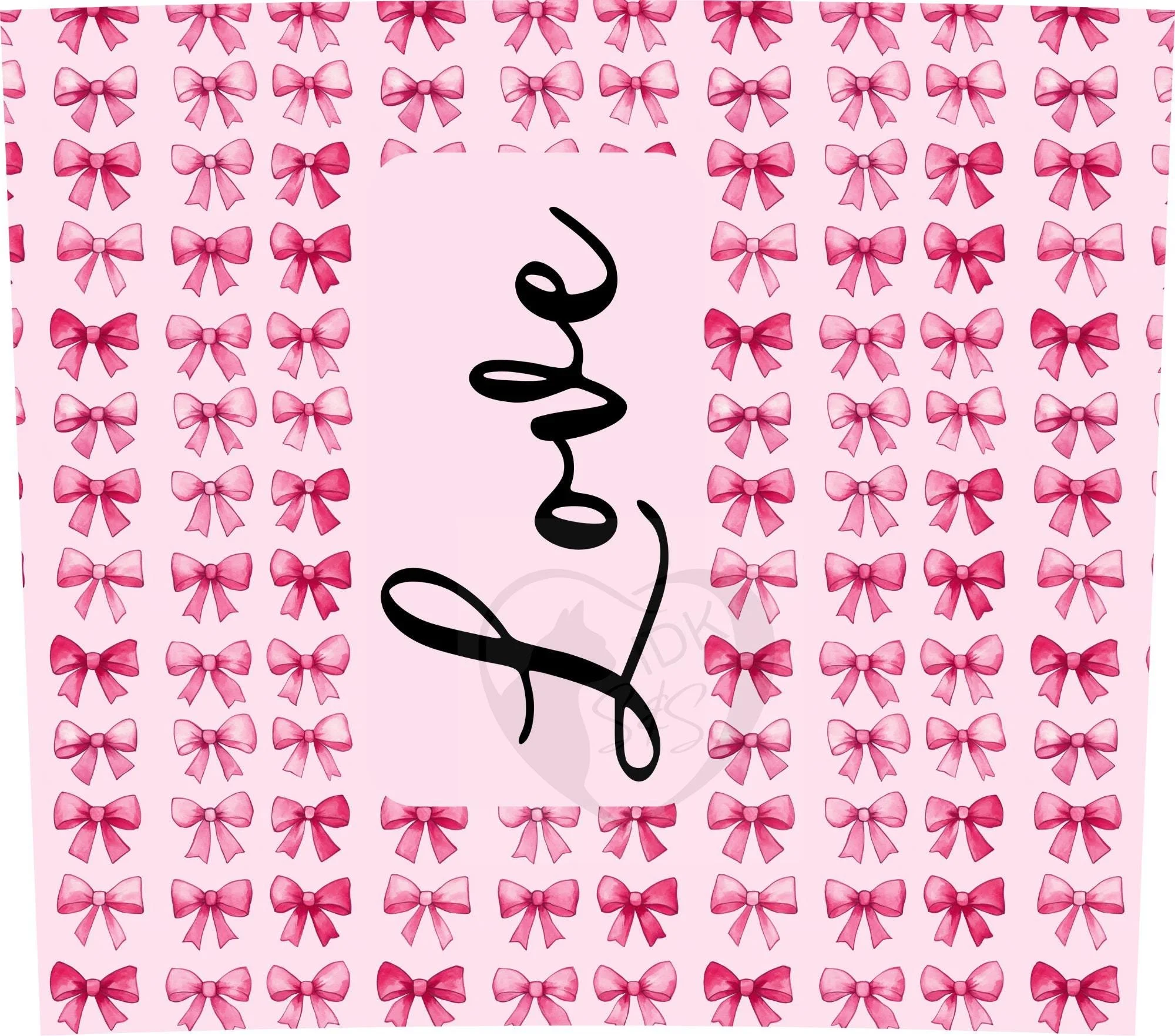 Coquette Love Tumbler PNG, Pink Bows Design (Digital)
