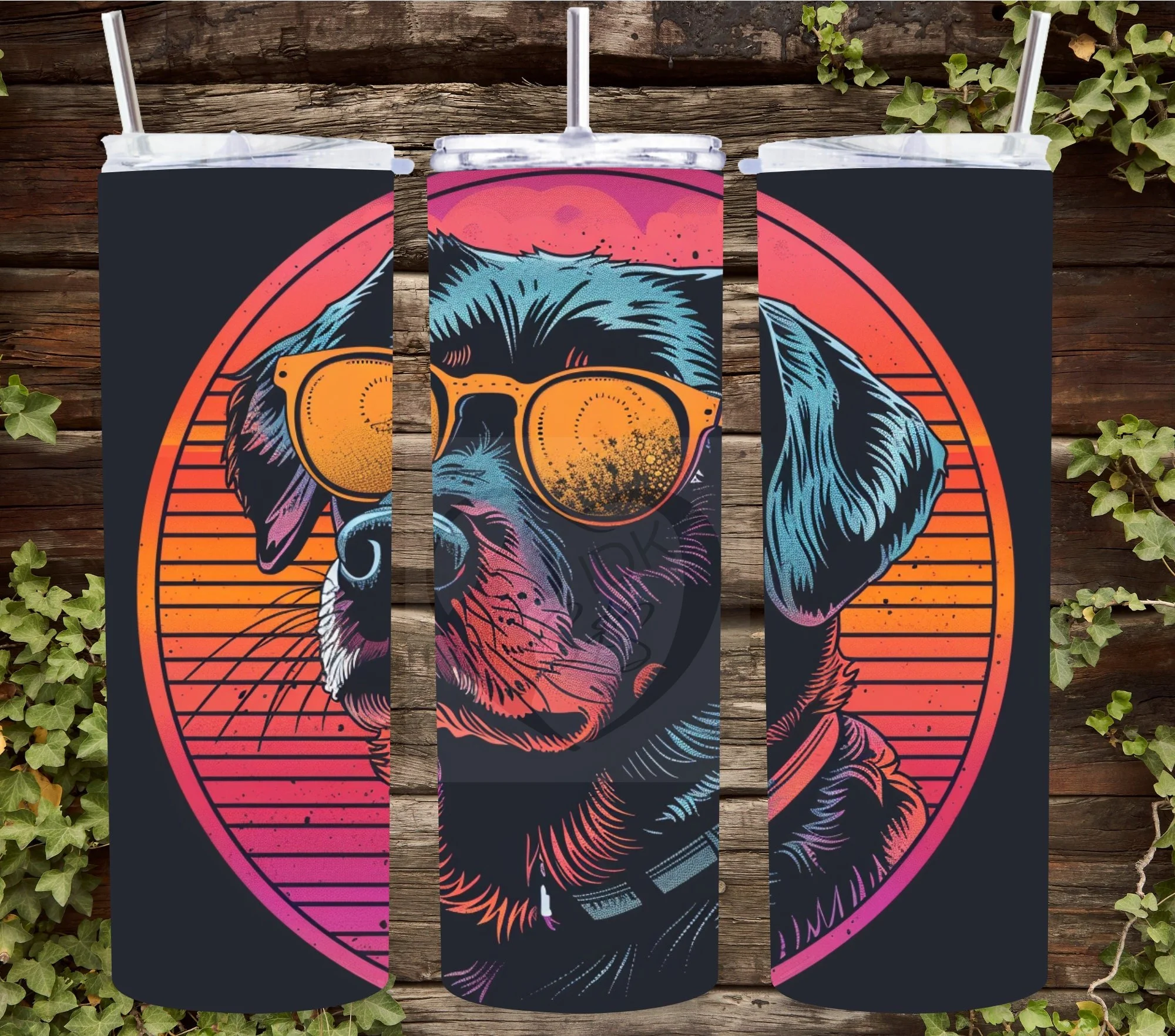 Rottweiler Tumbler with Sunglasses