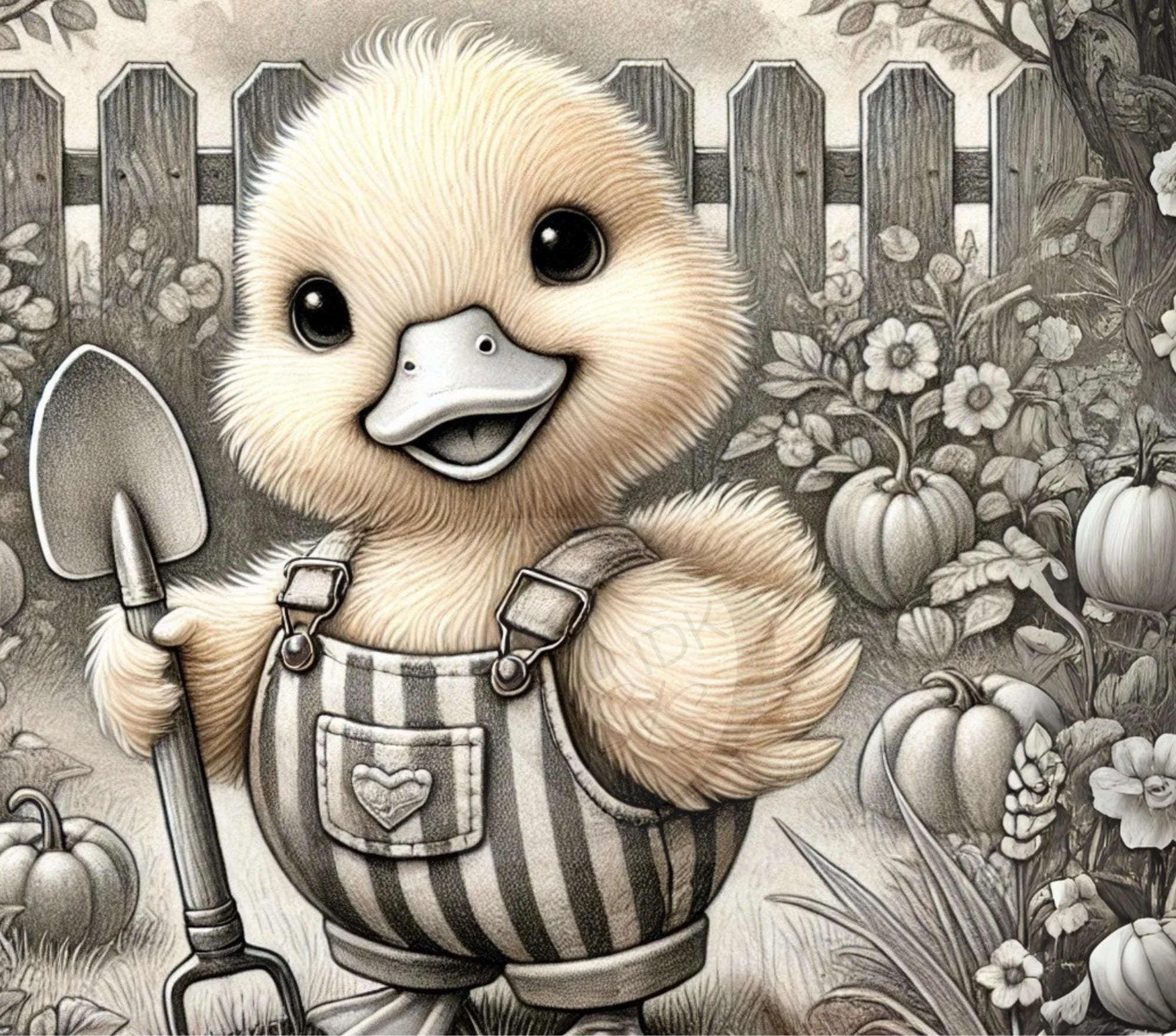 Farming Duckling 20oz Tumbler Sublimation Design (Digital PNG)