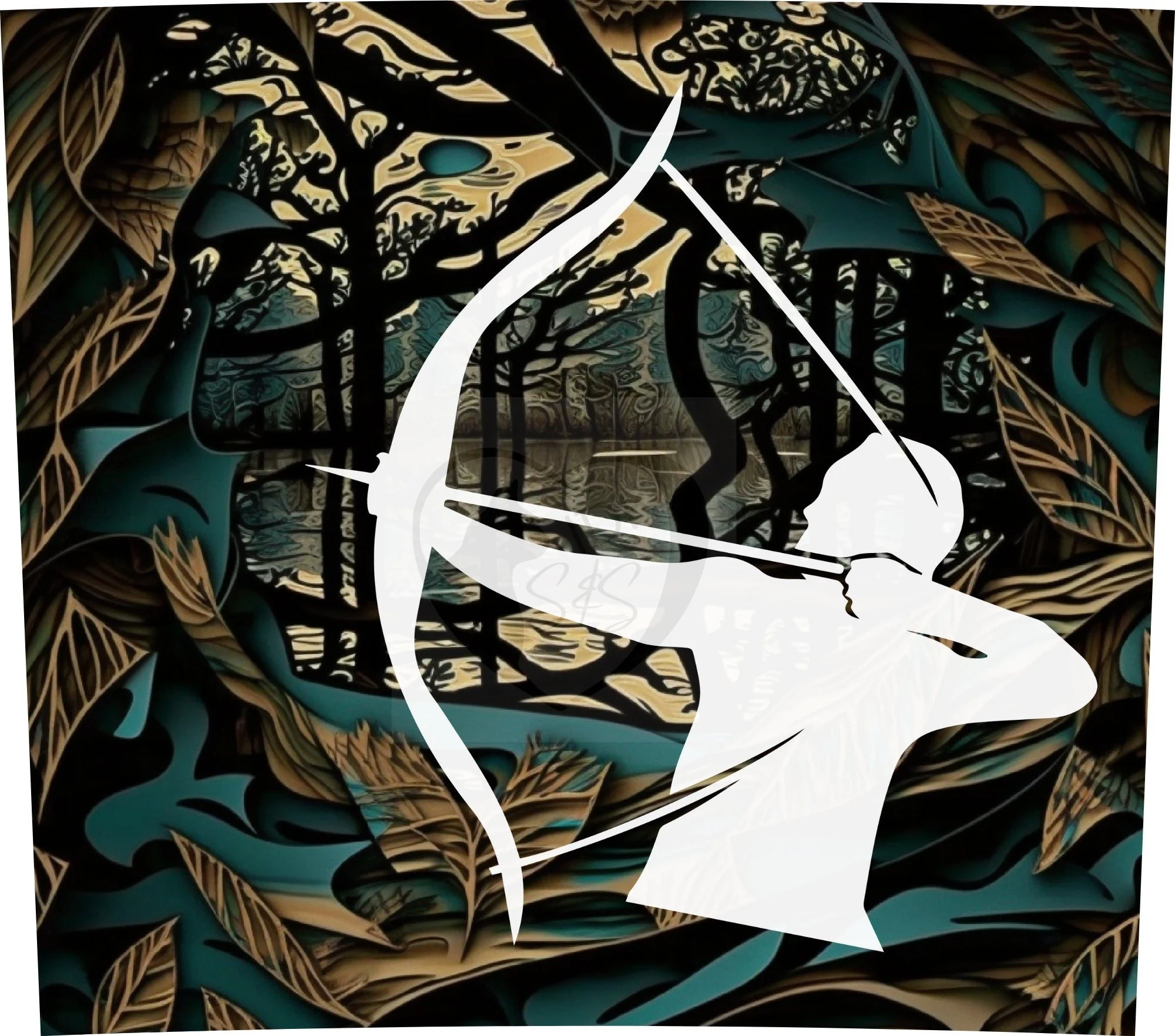 Bow hunter 20oz. Skinny Tumbler Sublimation Design Digital downloadable PNG