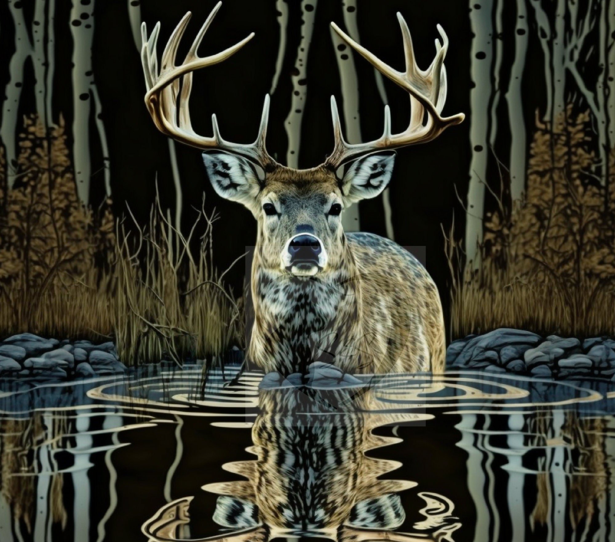 Deer print 20oz. Skinny Tumbler Sublimation Design Digital downloadable PNG