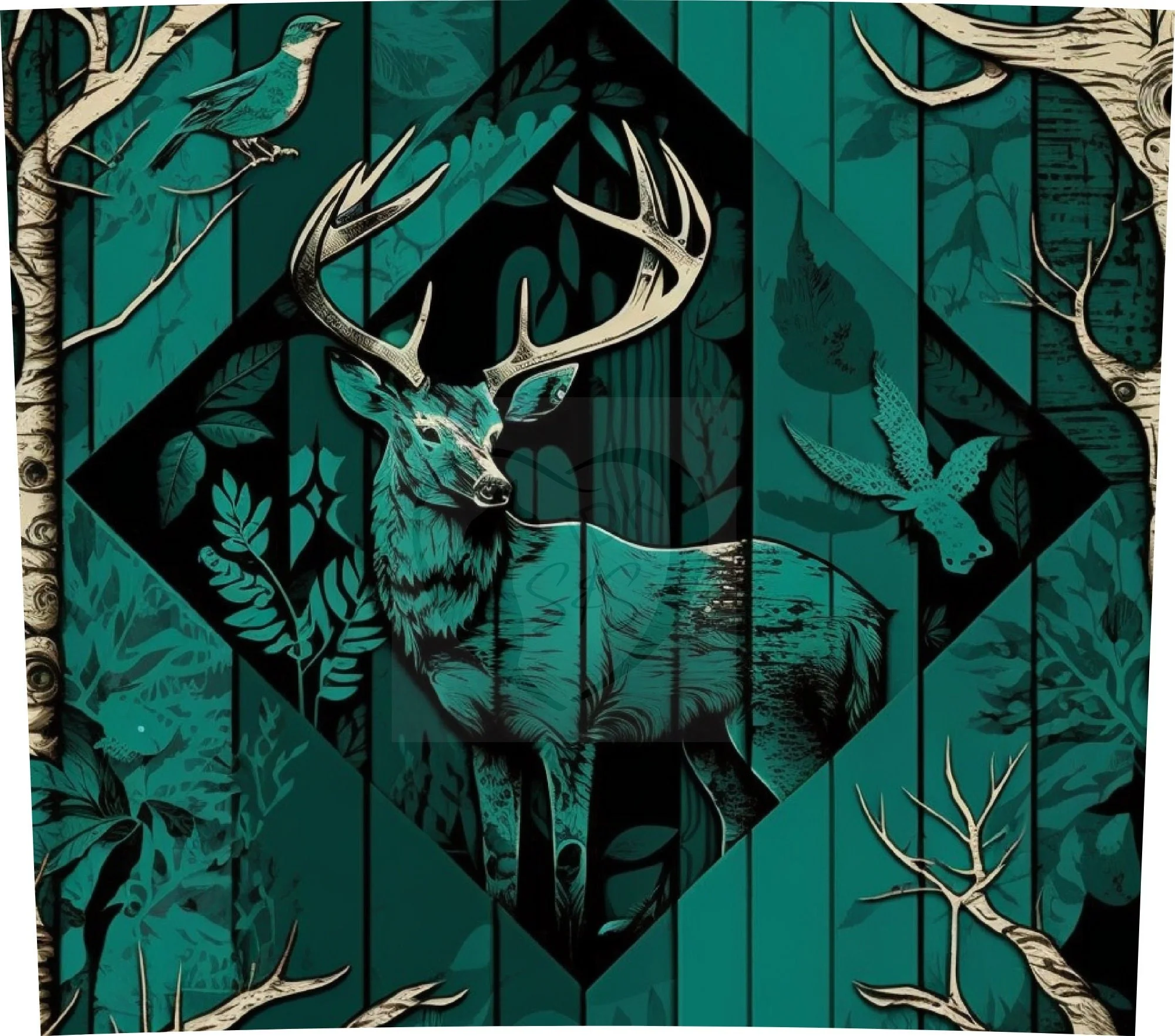 Deer print 20oz. Skinny Tumbler Sublimation Design Digital downloadable PNG