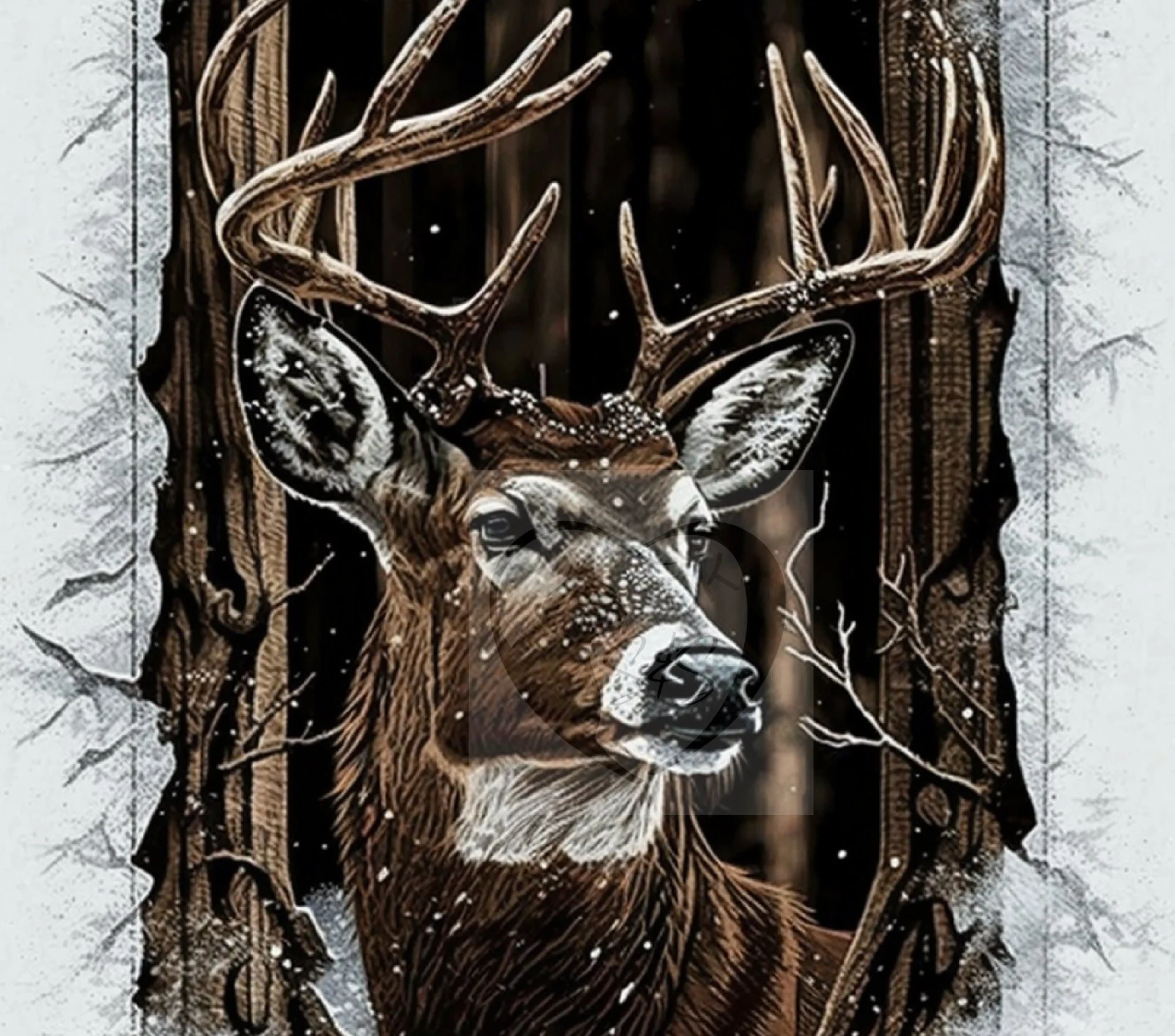 Deer 20oz. Skinny Tumbler Sublimation Design Digital downloadable PNG